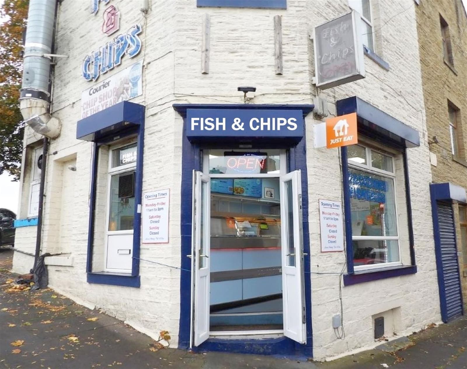 Traditional fish & chip takeaway, prominent Halifax corner site — Fish & chip shop for sale in Halifax, West Yorkshire