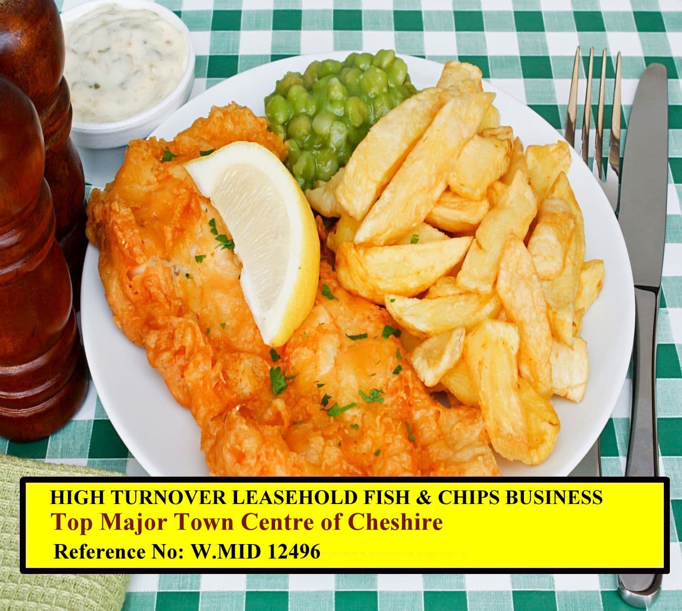 Iconic high turnover Fish & Chip business in immaculate walk in condition — Fish & chip shop for sale in Cheshire