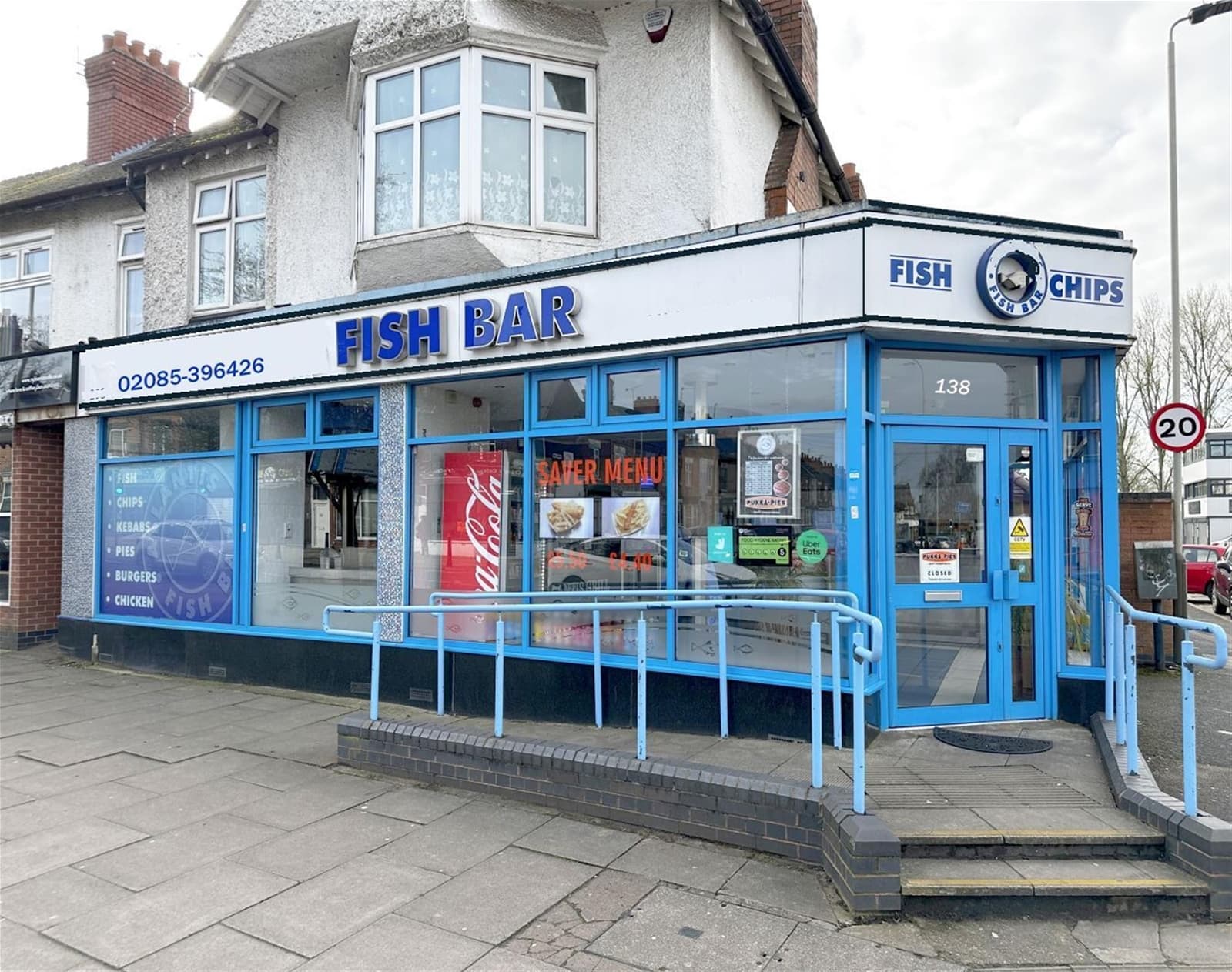 Spacious fish & chip takeaway, prominent Leicester corner — Fish & chip shop for sale in Leicester, Leicestershire