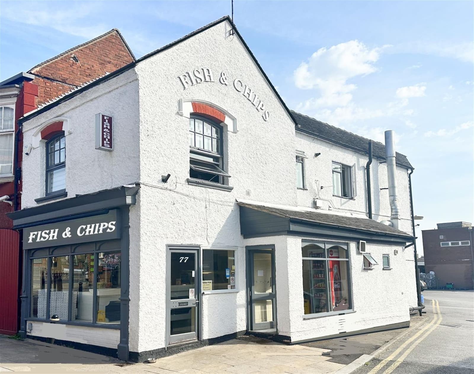 Established fish & chip shop with flat, central Uttoxeter — Fish & chip shop for sale in Uttoxeter, Staffordshire