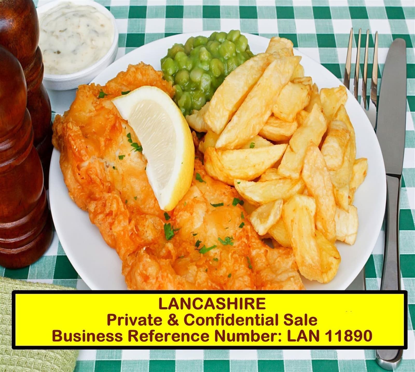 Traditional fish & chip shop with 30-cover cafe, Blackburn
