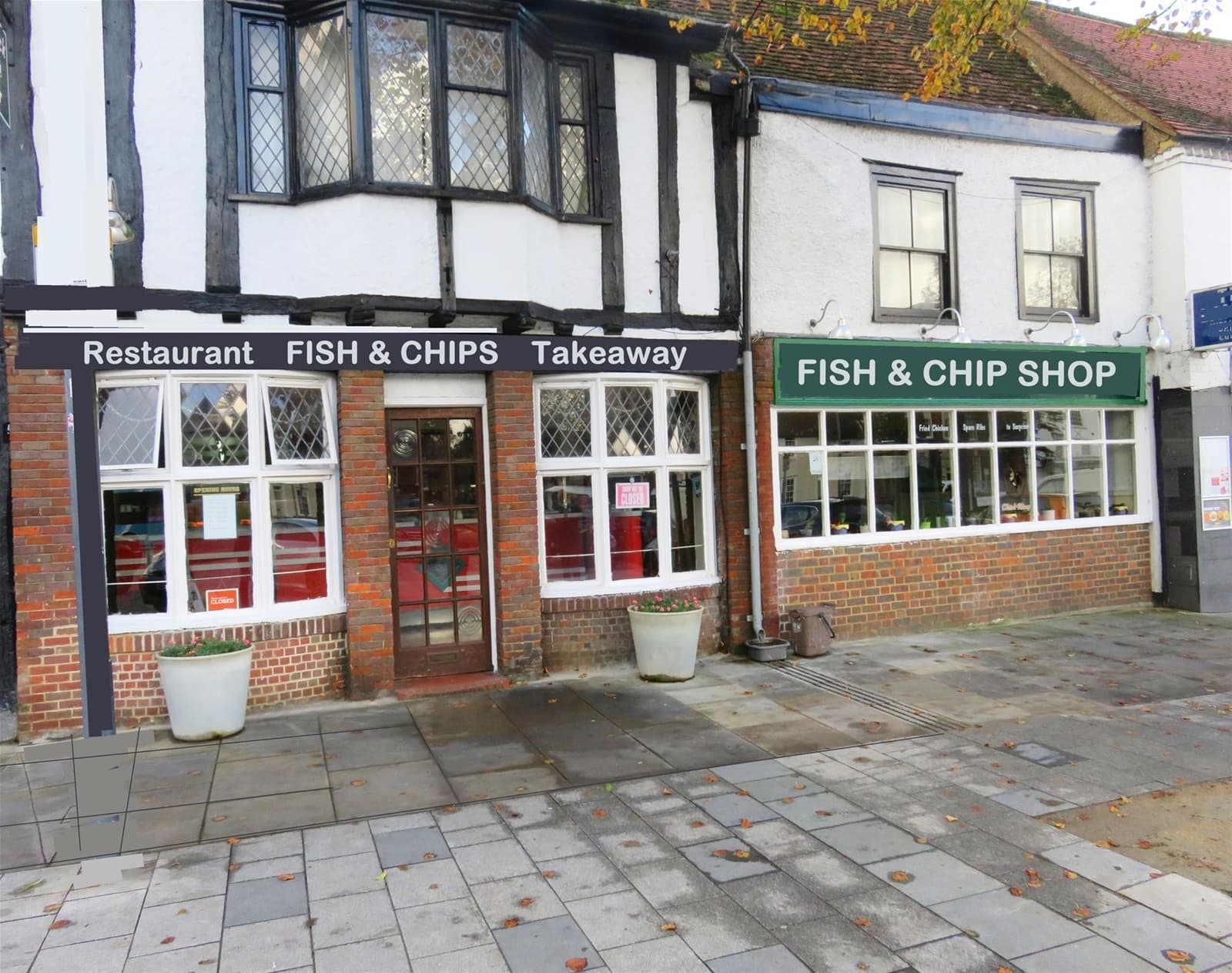 Established fish & chip shop with restaurant, central Baldock — Fish & chip shop for sale in Baldock, Hertfordshire