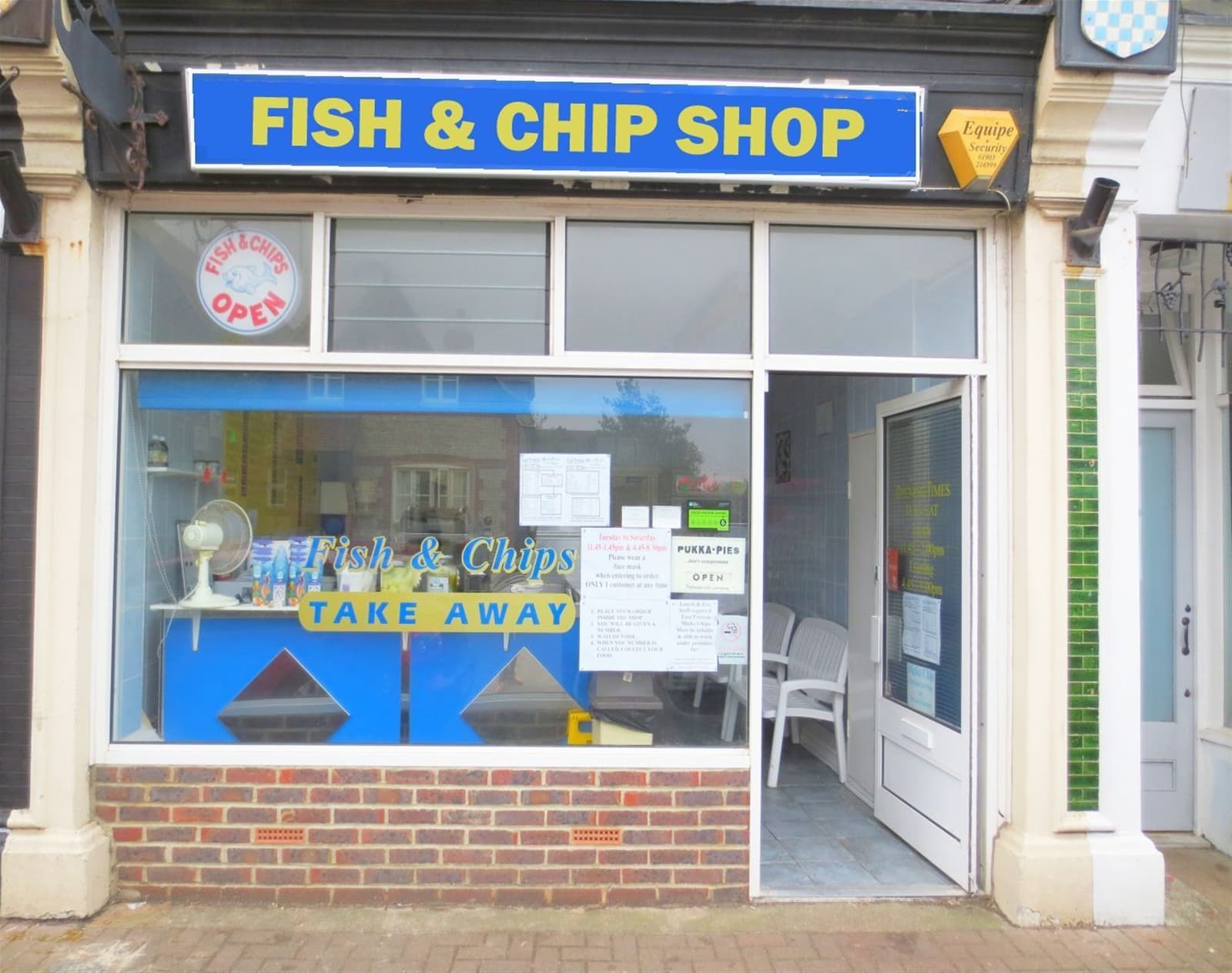 Established lock-up fish & chip shop, coastal West Sussex — Fish & chip shop for sale in East Preston, West Sussex
