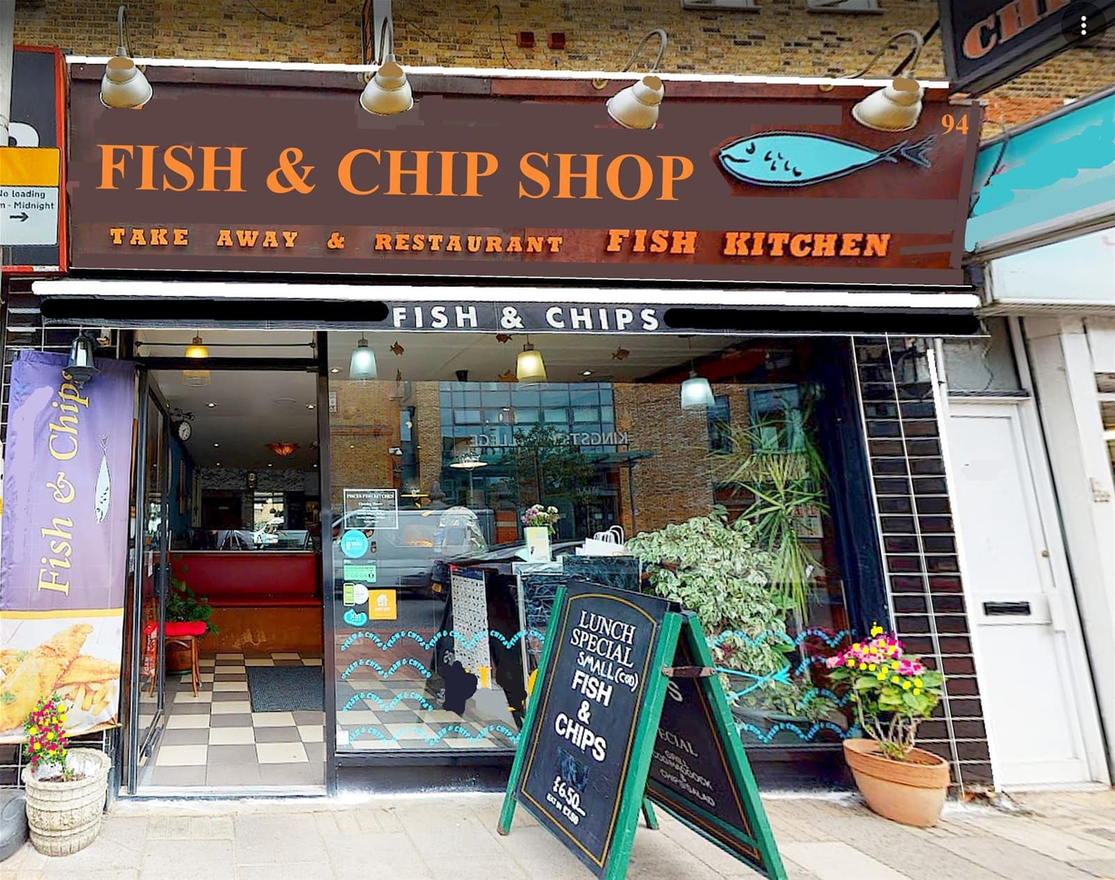 Fish & chip takeaway and restaurant, Kingston upon Thames — Fish & chip shop for sale in Kingston Upon Thames, Surrey