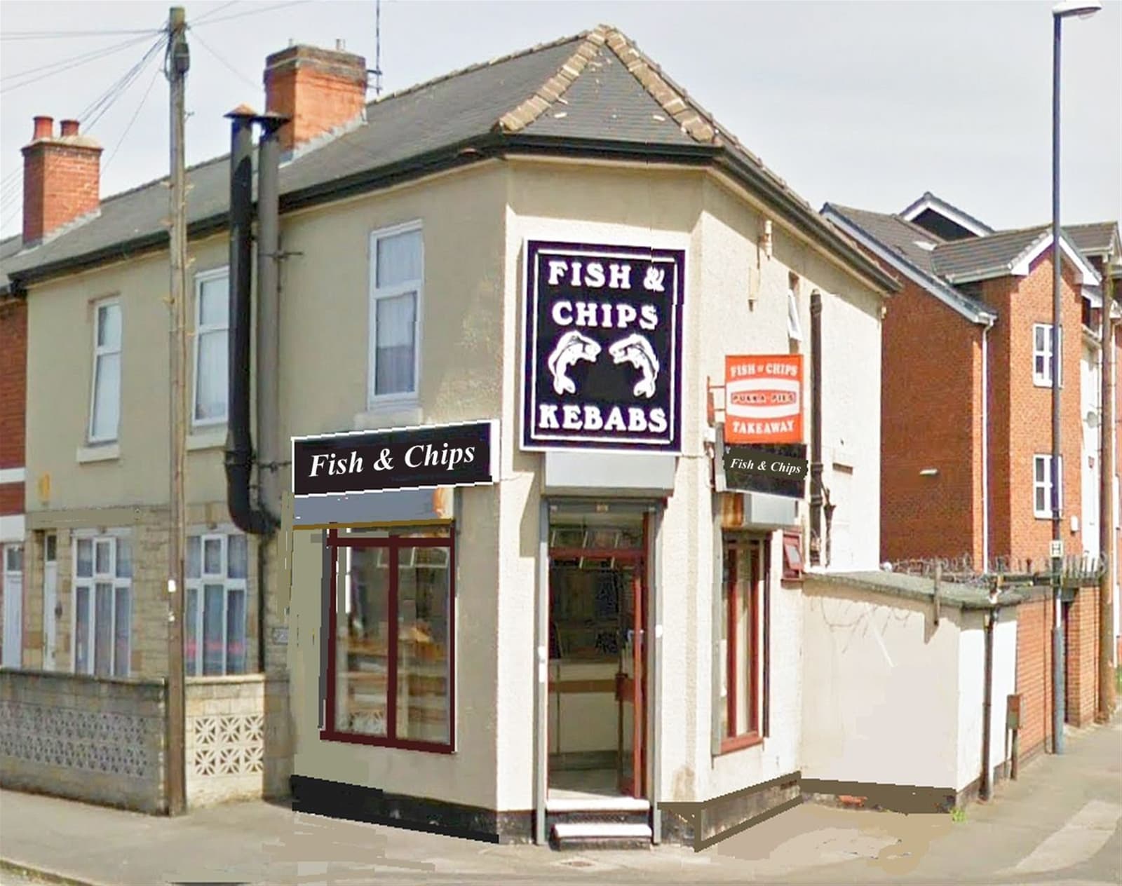 Closed freehold fish & chip shop with four-bed home, Derby suburb — Fish & chip shop for sale in 0smaston, Derbyshire