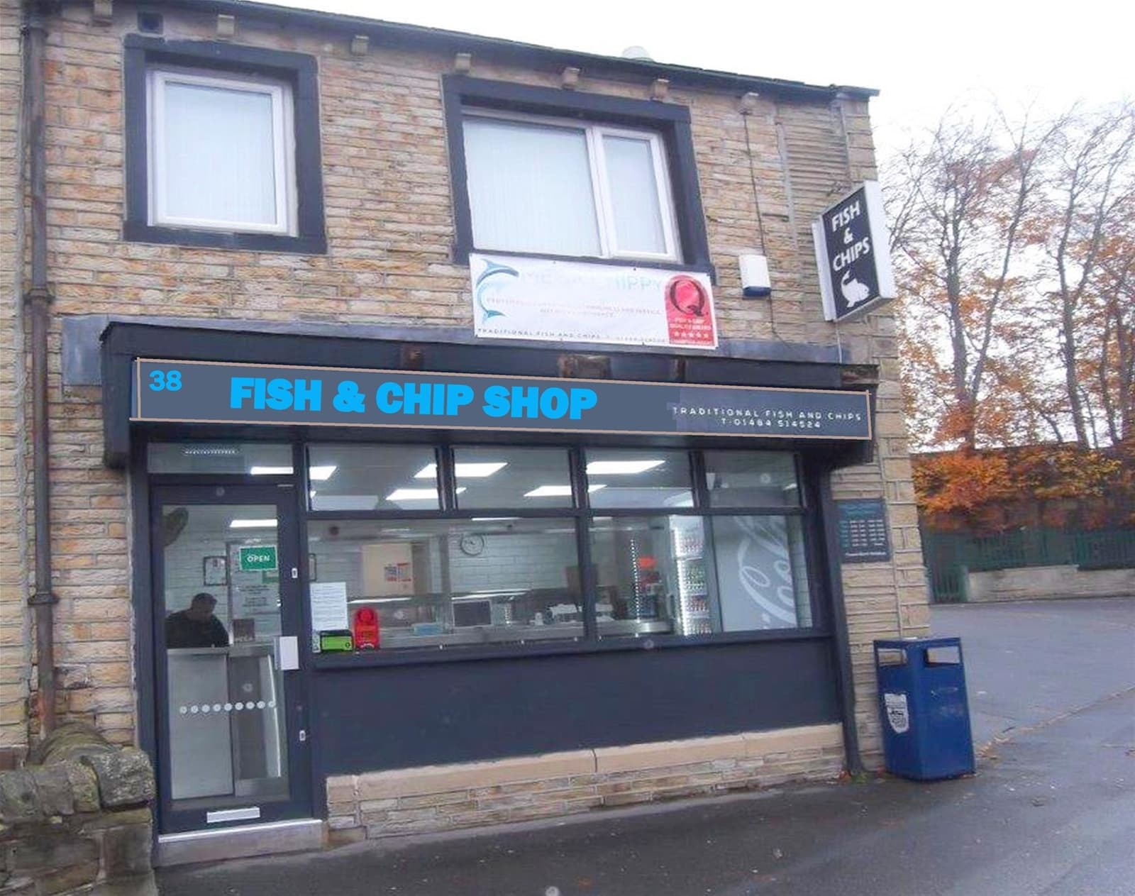 Refurbished freehold fish & chip shop, Huddersfield — Fish & chip shop for sale in Huddersfield, West Yorkshire
