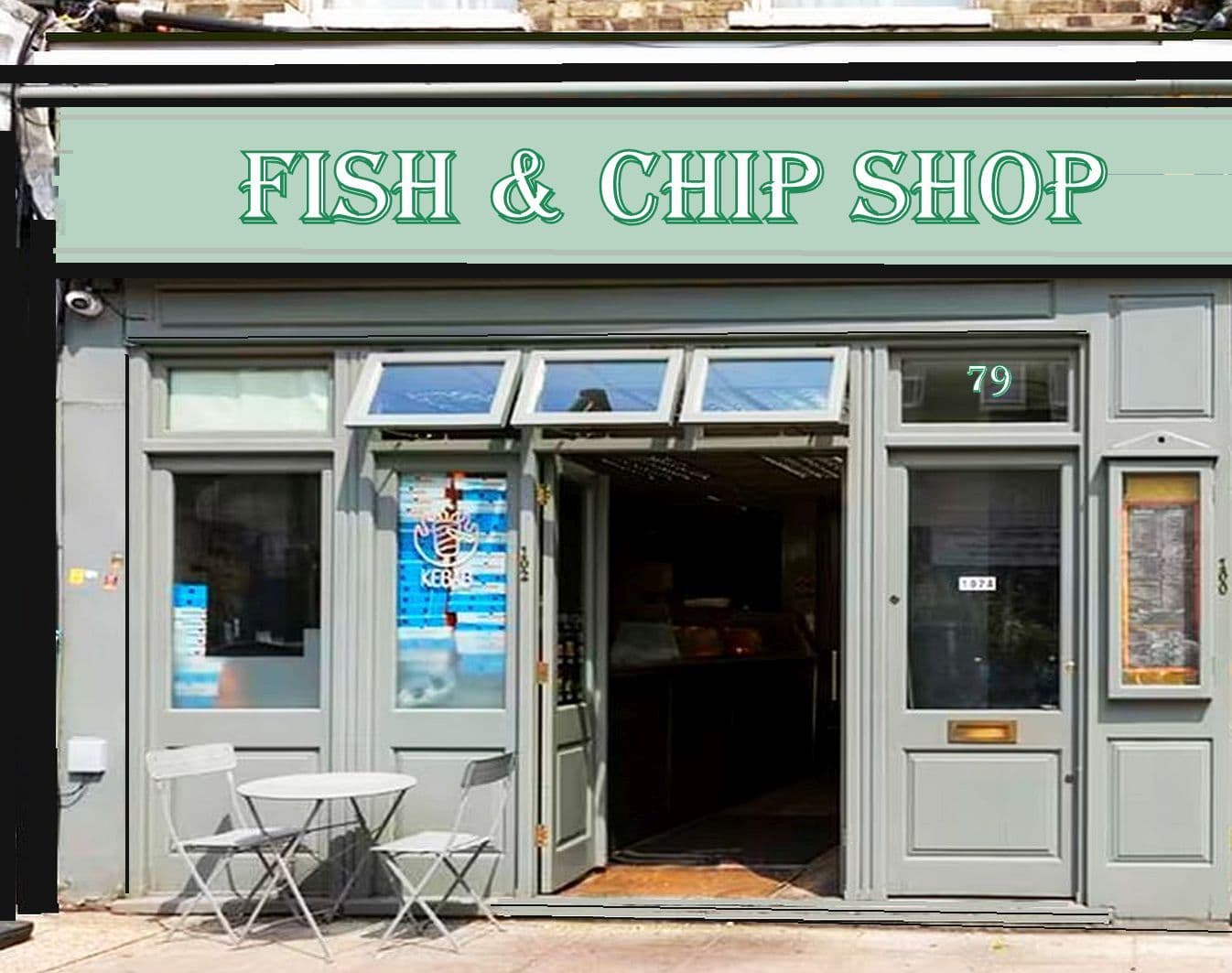 Well established Fish & chip shop with let rooms above producing £42,000 annual rent income in East Finchley — Fish & chip shop for sale in East Finchley, Greater London
