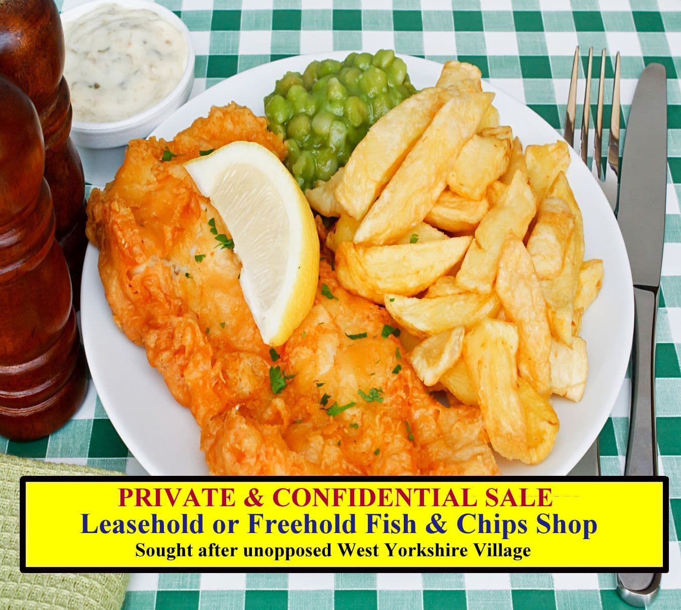Unopposed fish & chip shop in West Yorkshire — Fish & chip shop for sale in West Yorkshire, Yorkshire