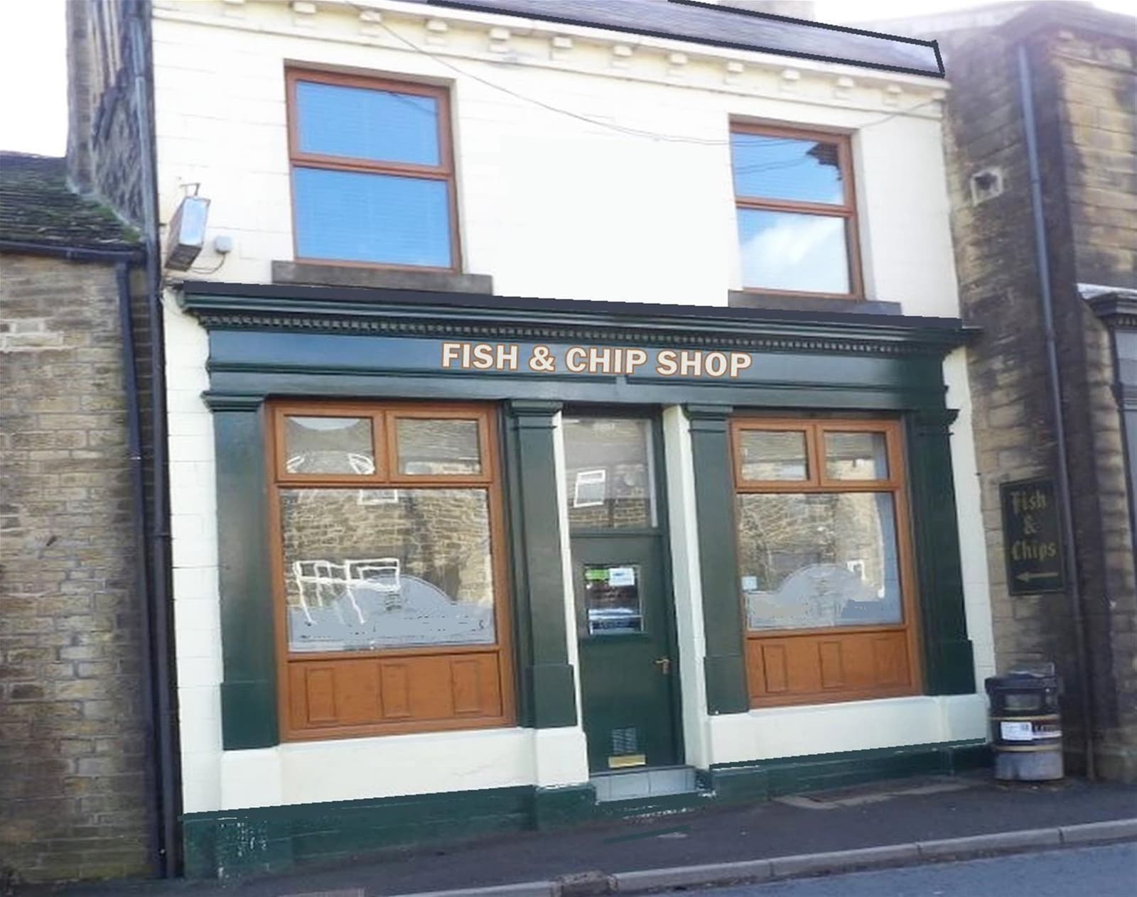 Freehold fish & chip shop with 3-bed home, Brontë Country village — Fish & chip shop for sale in Keighley, West Yorkshire