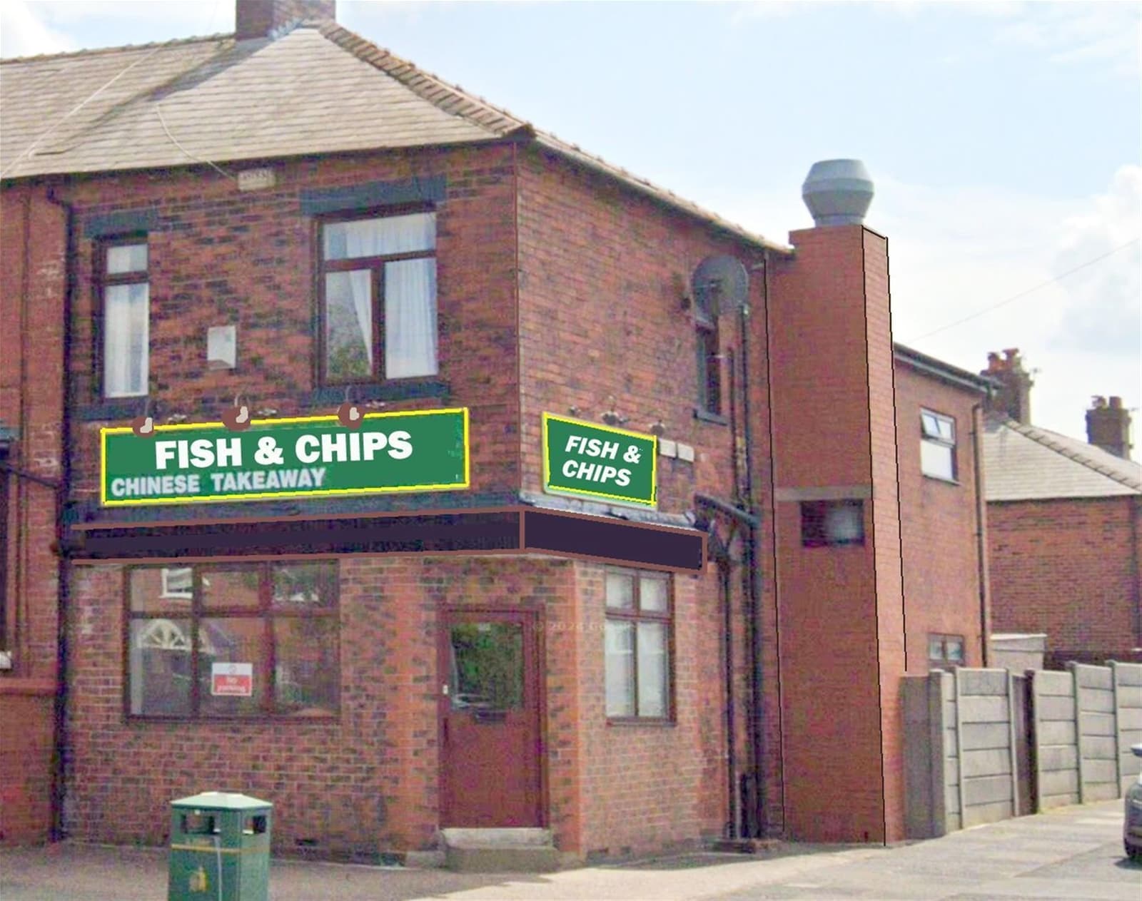 Closed freehold fish & chip / Chinese takeaway with accommodation, Hyde — Fish & chip shop for sale in Hyde, Cheshire