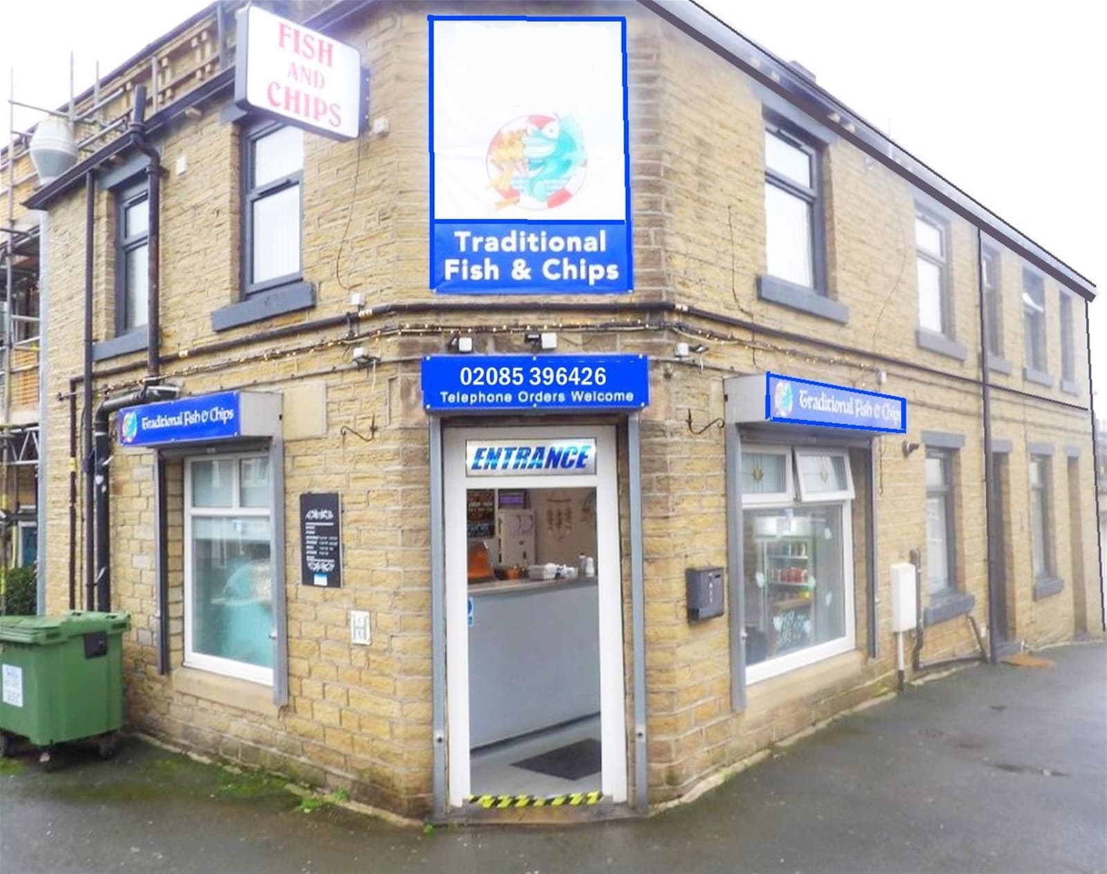 Unopposed village fish & chip shop near Halifax — Fish & chip shop for sale in Halifax, West Yorkshire