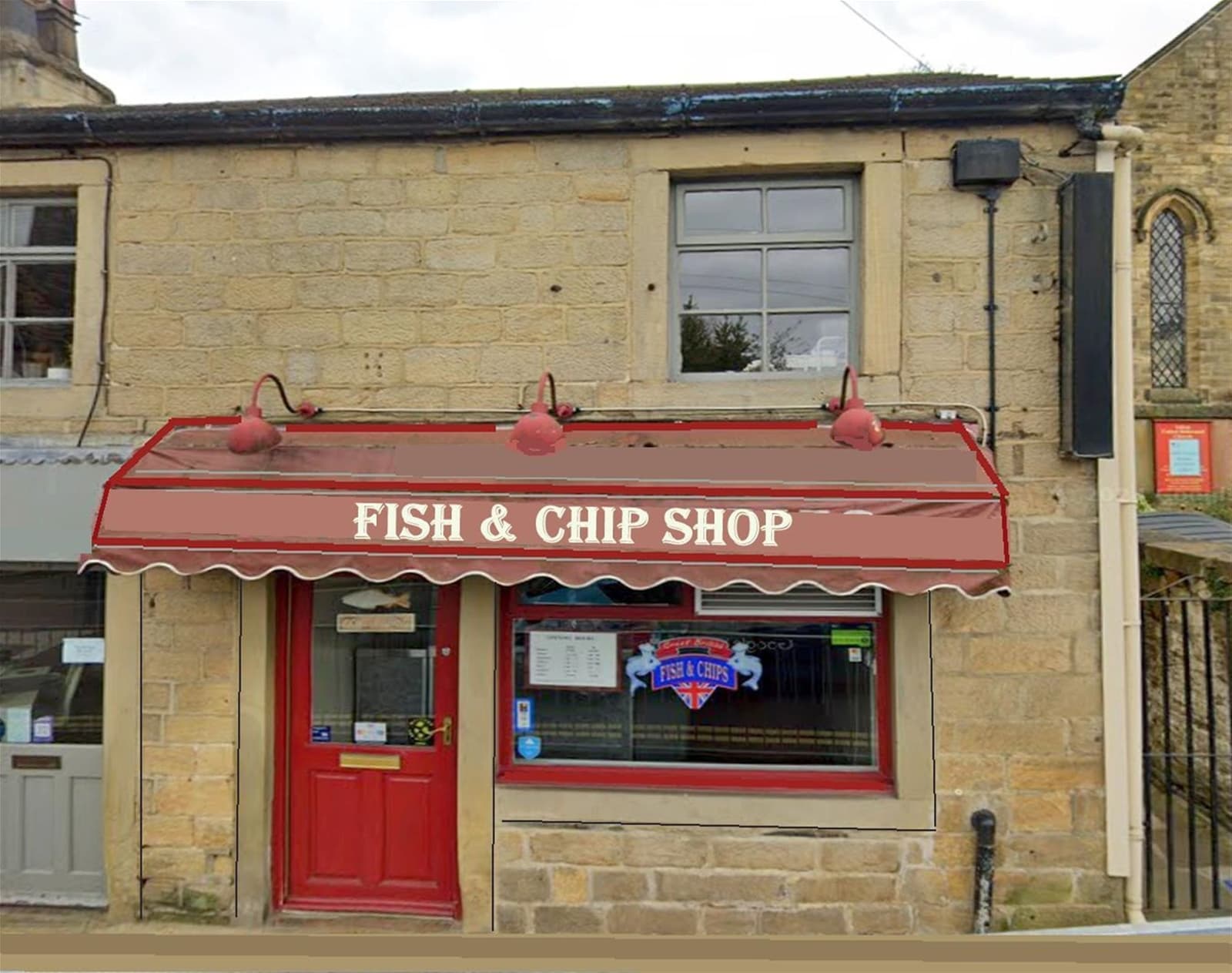 Unopposed village fish & chip shop near Ilkley — Fish & chip shop for sale in Ilkley, West Yorkshire